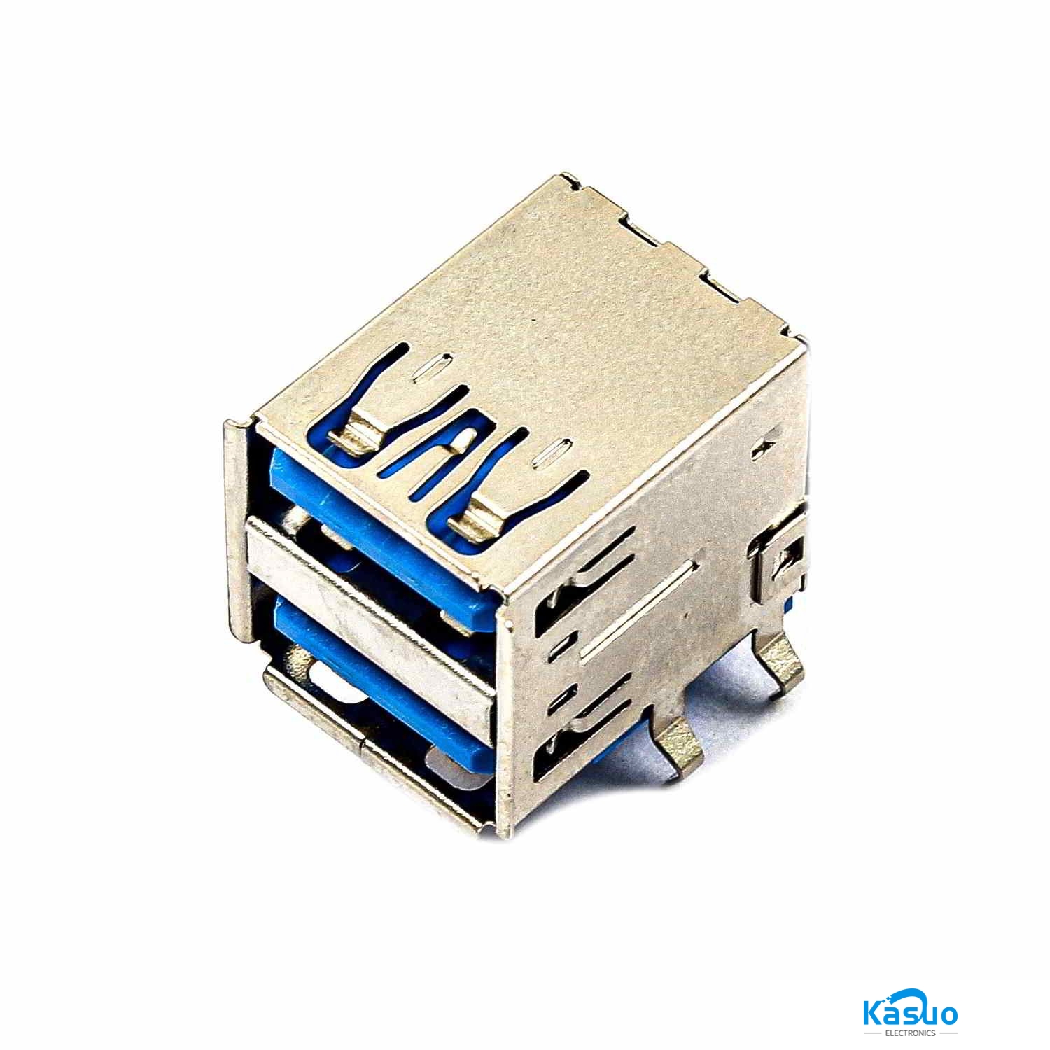 Double-Deck USB 3.0 Connector - Female, Right Angle, DIP Type